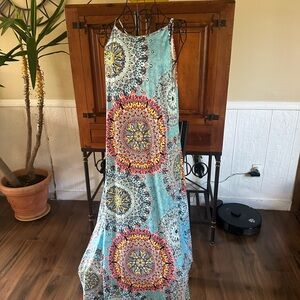 Bohemian Maxi Dress with Mandala Print